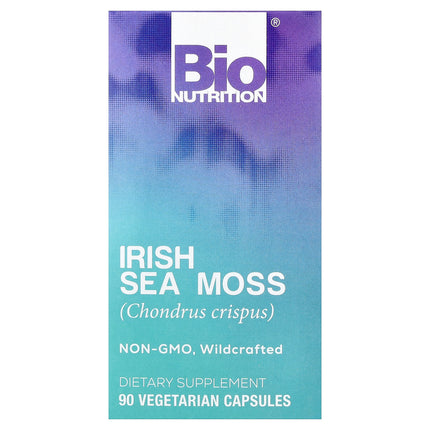 Bio Nutrition Irish Sea Moss 750 mg 90 vegetarian capsules carton, front of pack