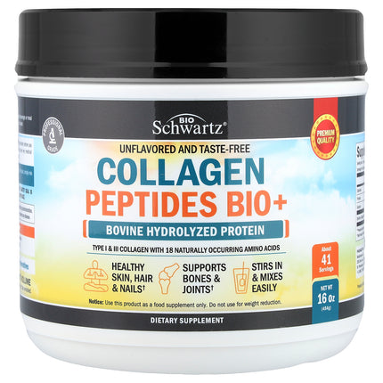 BioSchwartz Collagen Peptides Bio+, Unflavoured - Front of pack