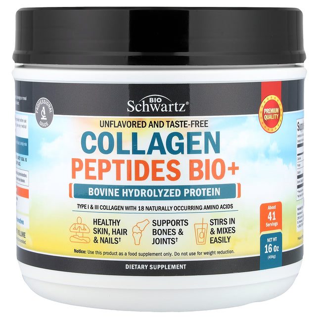 BioSchwartz Collagen Peptides Bio+, Unflavoured - Front of pack