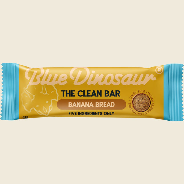 Blue Dinosaur Banana Bread Snack Bar 45g, front of pack