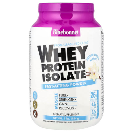 Bluebonnet Nutrition Whey Protein Isolate French Vanilla 924g - Front