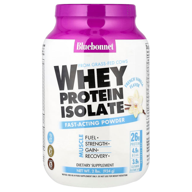 Bluebonnet Nutrition Whey Protein Isolate French Vanilla 924g - Front