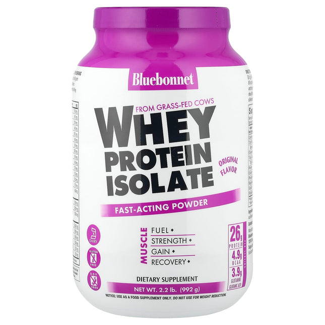 Bluebonnet Nutrition Whey Protein Isolate Original 992g - Front