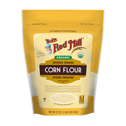 Bob's Red Mill Organic Corn Flour 624g finely milled corn flour
