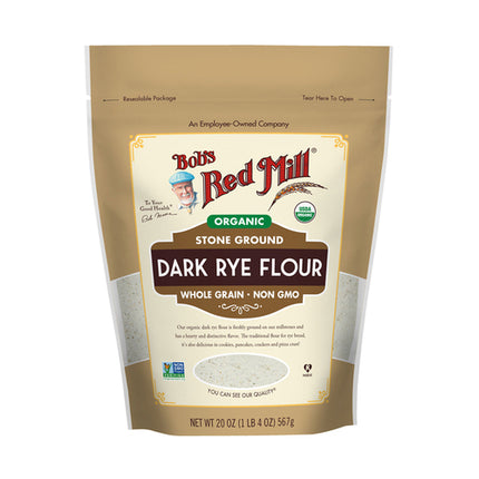 Bob's Red Mill Organic Dark Rye Flour 567g whole grain rye flour