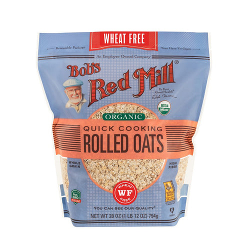 Bob's Red Mill Organic Quick Cooking Rolled Oats Wheat Free 794g gluten free oats