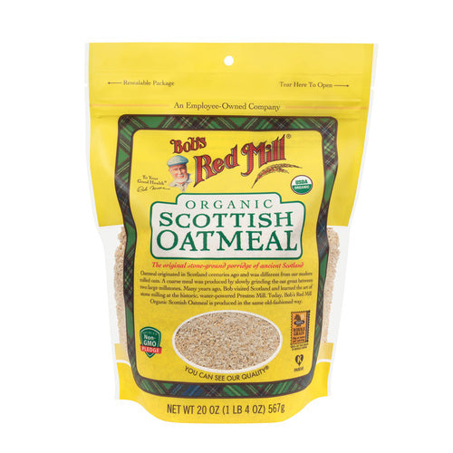 Bob's Red Mill Organic Scottish Oatmeal 567g stone ground oat cereal