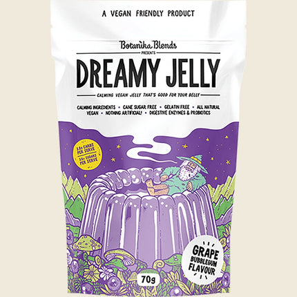 Botanika Blends Dreamy Jelly Grape Bubblegum 70g pouch, front of pack