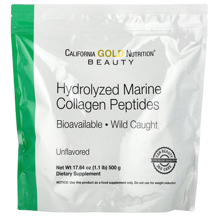 California Gold Nutrition Hydrolysed Marine Collagen Peptides, Unflavoured - Front of pack