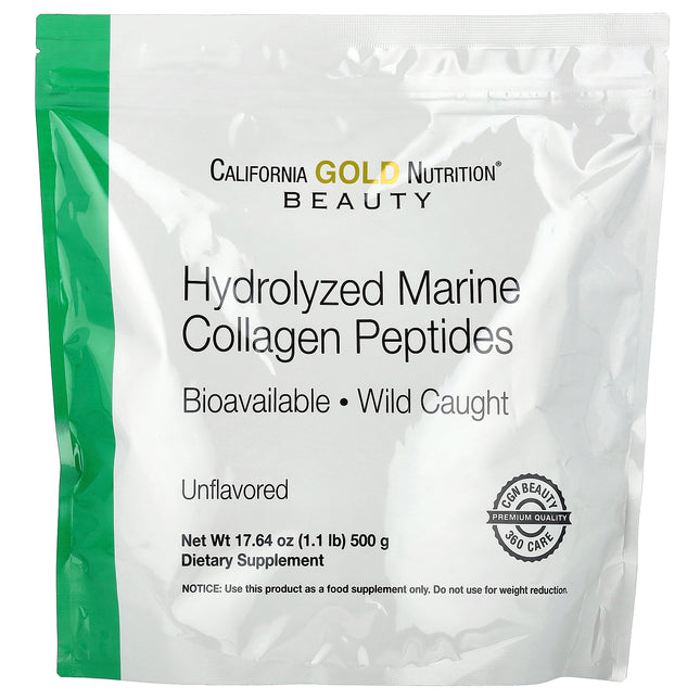 California Gold Nutrition Hydrolysed Marine Collagen Peptides, Unflavoured - Front of pack