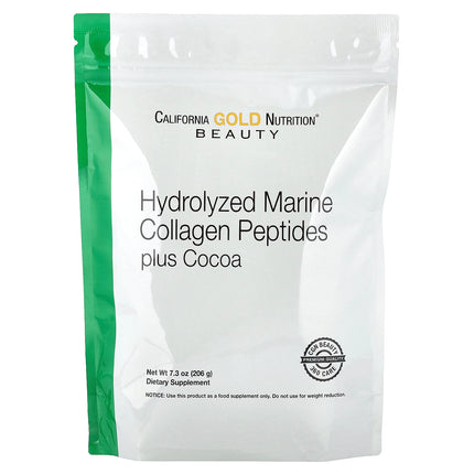 California Gold Nutrition Hydrolysed Marine Collagen Peptides with Cocoa - Front of pack