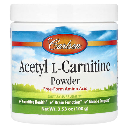 Carlson Acetyl L-Carnitine Powder 100 g - front of pack