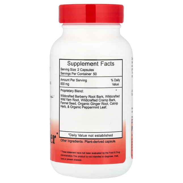 Christopher's Original Formulas Liver & Gallbladder bottle back label with supplement facts and ingredients