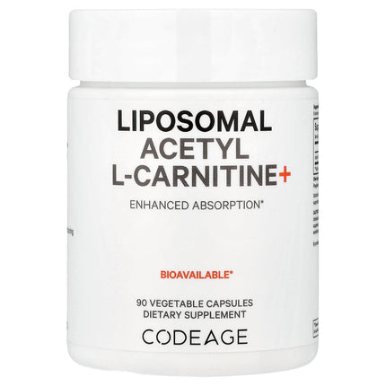 Codeage Liposomal Acetyl L-Carnitine+, 500 mg per Capsule 90 Capsules - front of pack