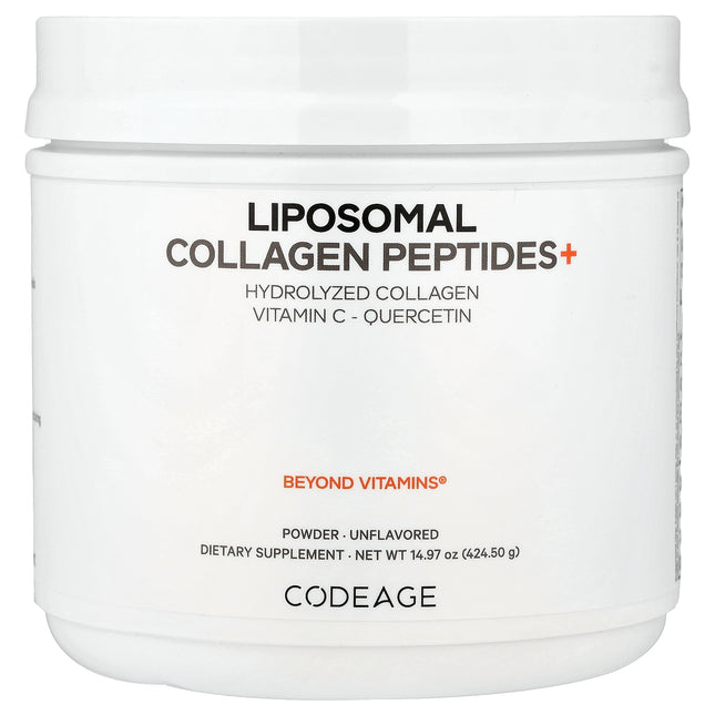 Codeage Liposomal Collagen Peptides+ Powder, Unflavoured - Front of pack
