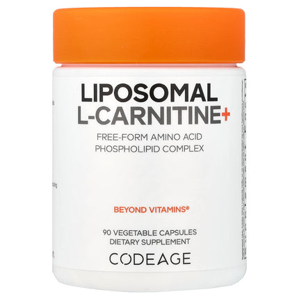Codeage Liposomal L-Carnitine+, 500 mg per Capsule 90 Veg Capsules - front of pack