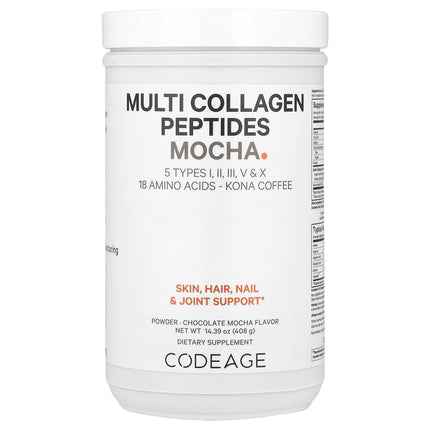 Codeage Multi Collagen Peptides Powder, Chocolate Mocha - Front of pack