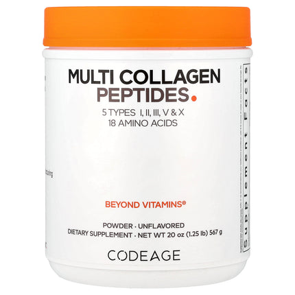Codeage Multi Collagen Peptides Powder, Unflavoured - Front of pack
