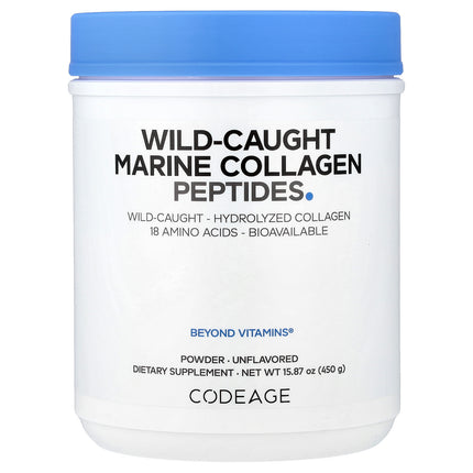 Codeage Wild-Caught Marine Collagen Peptides Powder, Unflavoured - Front of pack