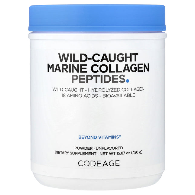 Codeage Wild-Caught Marine Collagen Peptides Powder, Unflavoured - Front of pack