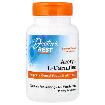 Doctor's Best Acetyl-L-Carnitine, 500 mg per Capsule 120 Veggie Capsules - front of pack