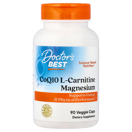 Doctor's Best CoQ10 L-Carnitine Magnesium 90 Veggie Capsules - front of pack