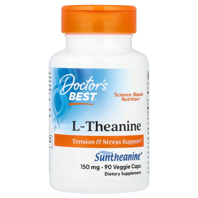 Doctor's Best L-Theanine, 150 mg, 90 Veggie Caps - product front