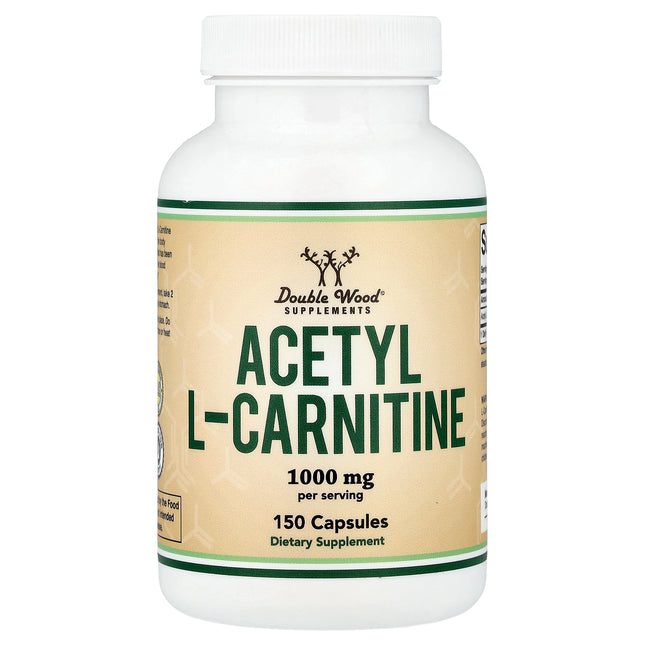 Double Wood Supplements Acetyl L-Carnitine, 500 mg per Capsule 150 Capsules - front of pack