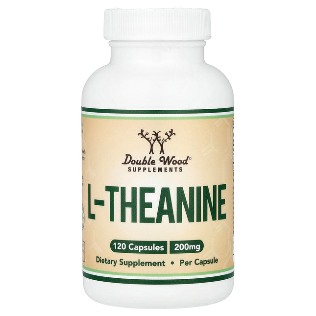 Double Wood Supplements L-Theanine, 200 mg, 120 Capsules - product front