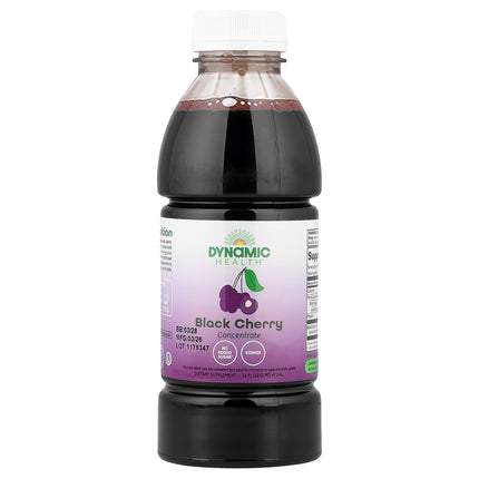 Dynamic Health Black Cherry Concentrate 473 ml bottle, front of label
