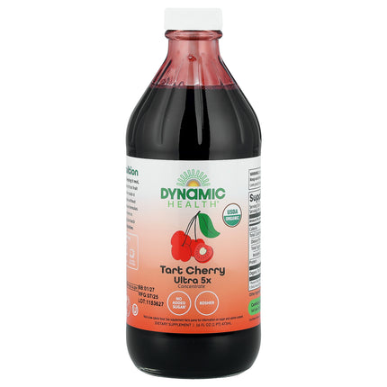 Dynamic Health Tart Cherry Ultra 5X Concentrate 473 ml glass bottle, front of label