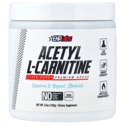EHPlabs Acetyl L-Carnitine 100 g (3.5 oz) - front of pack