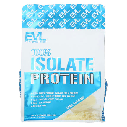 EVLution Nutrition 100% Isolate Protein Unflavoured 454g - Front
