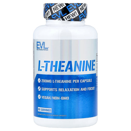 EVLution Nutrition L-Theanine, 200 mg, 60 Veg Capsules - product front
