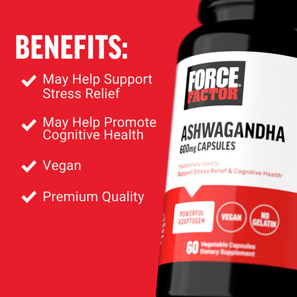 Force Factor Ashwagandha 600 mg 60 Vegetable Capsules additional product image 4