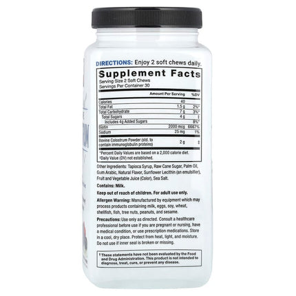 Force Factor Awesome Colostrum Berries & Cream 60 Soft Chews additional product image 2