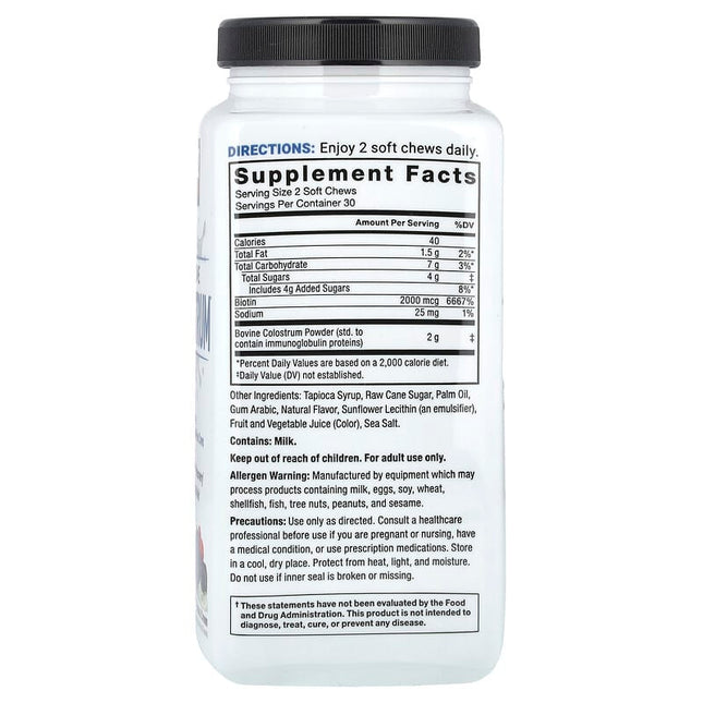 Force Factor Awesome Colostrum Berries & Cream 60 Soft Chews additional product image 2