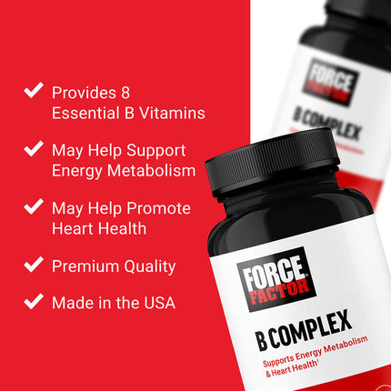Force Factor B Complex 60 Vegetable Capsules additional product image 3