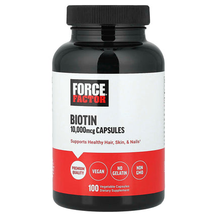 Force Factor Biotin 10,000 mcg 100 Vegetable Capsules product image