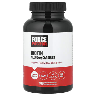 Force Factor Biotin 10,000 mcg 100 Vegetable Capsules additional product image 5