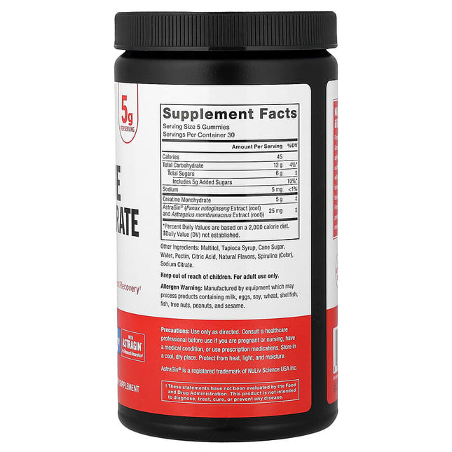 Force Factor Creatine Monohydrate Gummies (150 Gummies) Blue Raspberry additional product image 2