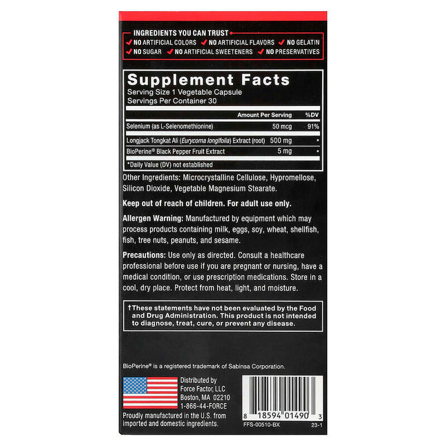 Force Factor Fundamentals Longjack Tongkat Ali 30 Capsules additional product image 2