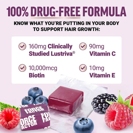Force Factor Hair Growth Accelerator Mixed Berry 60 Soft Chews additional product image 3