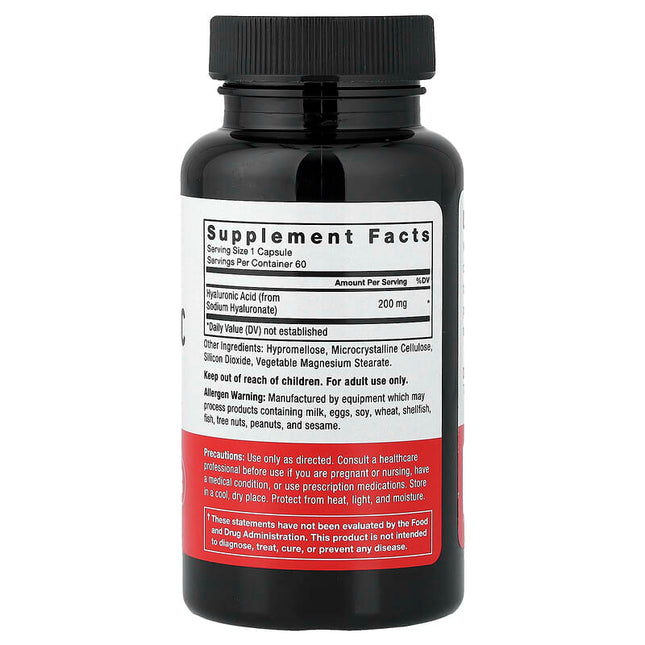 Force Factor Hyaluronic Acid 200 mg 60 Vegetable Capsules additional product image 2