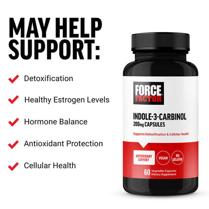 Force Factor Idole-3-Carbinol 200 mg 60 Veg Capsules additional product image 3