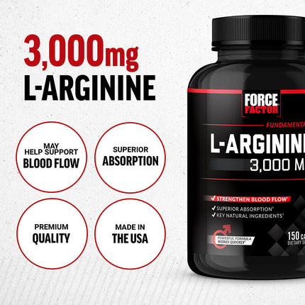 Force Factor L-Arginine 150 Capsules additional product image 4