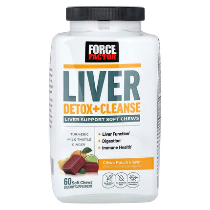 Force Factor Liver Detox + Cleanse Citrus Punch 60 Soft Chews product image