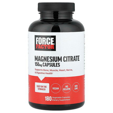 Force Factor Magnesium Citrate 150 mg 180 Vegetable Capsules product image