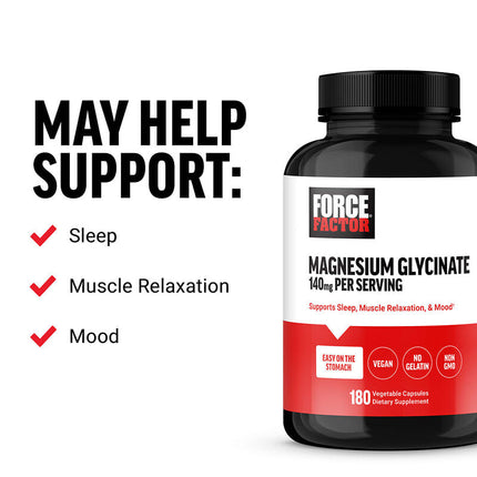 Force Factor Magnesium Glycinate 180 Vegetable Capsules (70 mg per Capsule) additional product image 3