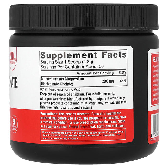 Force Factor Magnesium Glycinate Powder Unflavoured 4.94 oz (140 g) additional product image 2